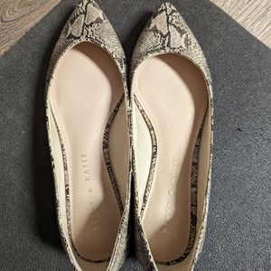 Kelly & Katie - Snake Skin Flats